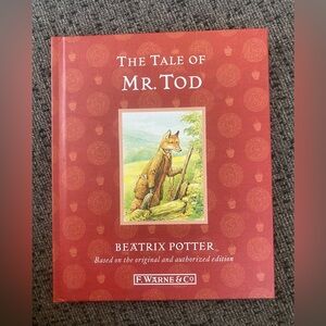 🥕6/$20 The Tale of Mr. Tod by Beatrix Potter - Red Hardcover